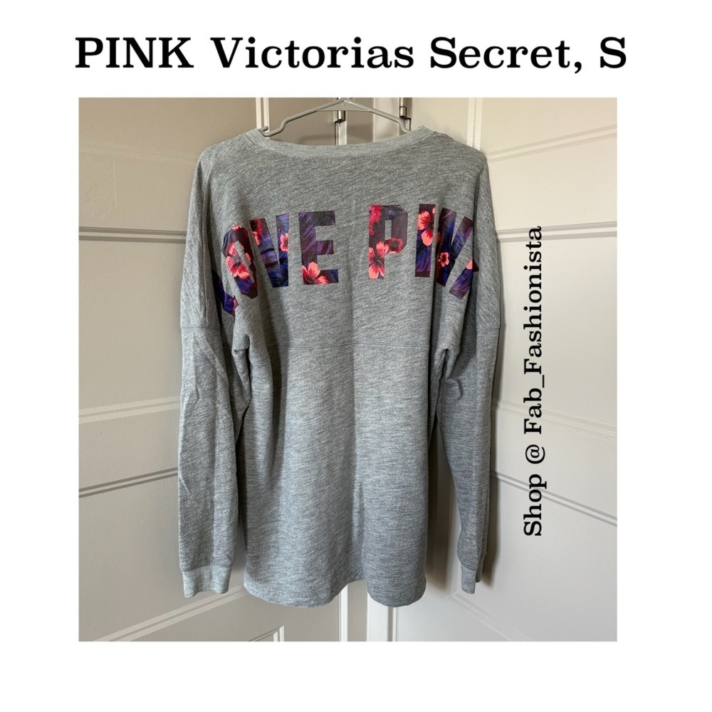 Victoria’s Secret PINK grey crew sweater size Small